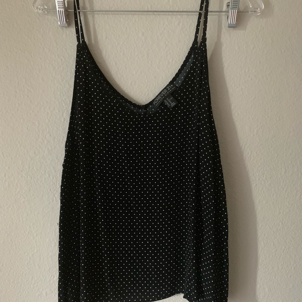 Polka dot spaghetti top